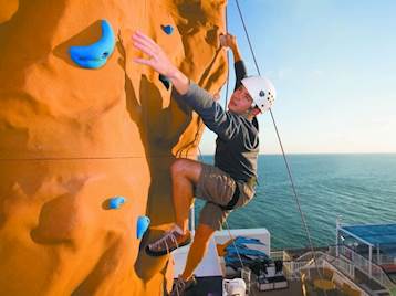 Climbing wall onboard Norwegian Cruise Line Ship
