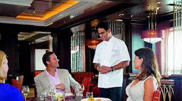 Friends dining onboard P&O Cruises